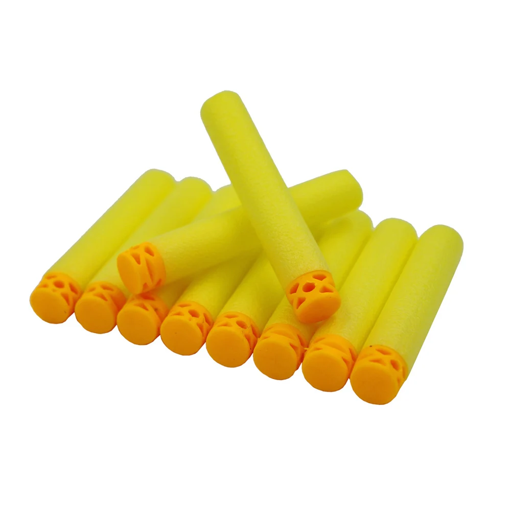 50pcs Yellow Вафельные Дартс удобный пакет 7,2 см Заправка для Nerf серии бластеров детский игрушечный пистолет - Цвет: 50pcs Yellow