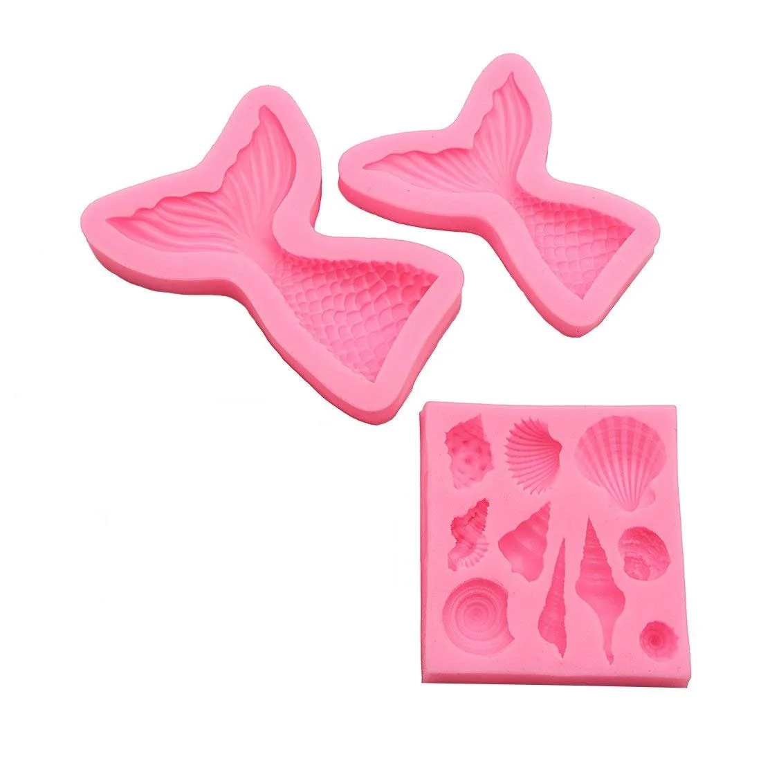 3 упаковки форма в виде морских ракушек хвост русалки фотоформа для шоколада