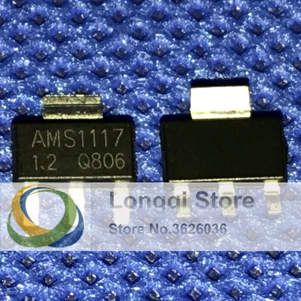 

100PCS AMS1117-1.2V 1117-1.2V SOT-223 1117-1.2 1.2V 1A Adjustable Fixed Low Dropout Linear Regulator