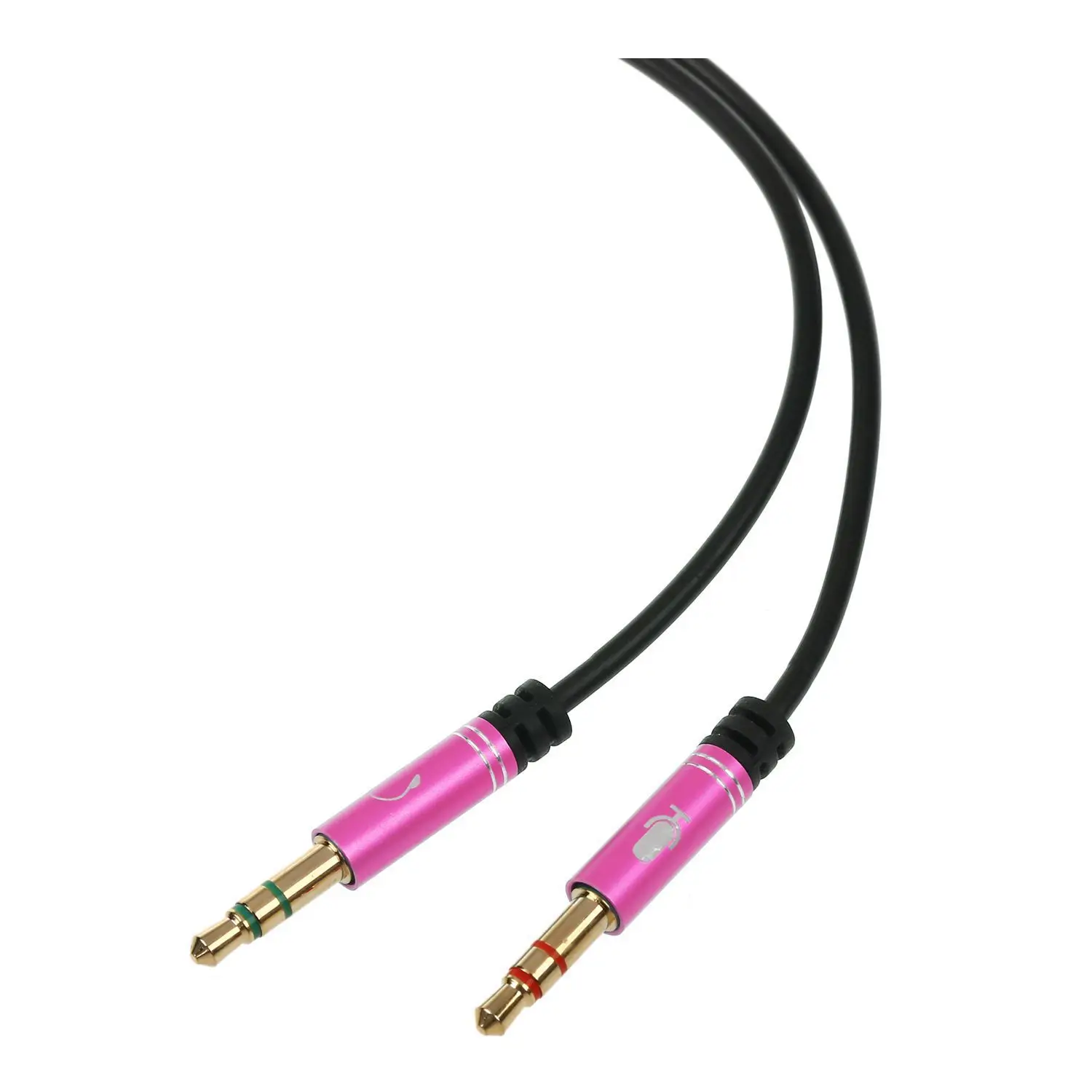 HOT 3.5mm Аудио Микрофон Y сплиттер кабель адаптер для наушников розовый красный|y