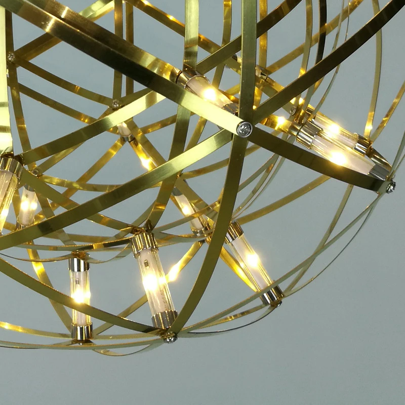 Лофт Nordic iron ball Искрящийся подвесной светильник LED G4 современный для гостиной