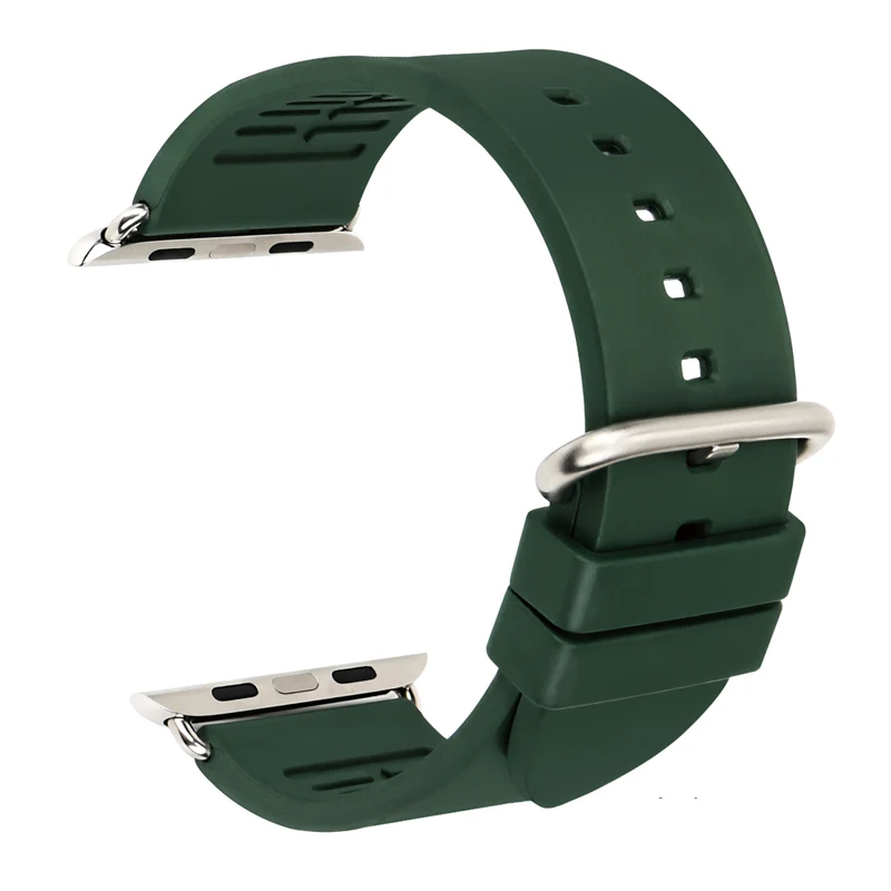 MAIKES, ремешок для часов, оранжевый, аксессуары для часов, ремешок для Apple Watch, полосы 44 мм, 40 мм, 42 мм, 38 мм, серия 4, 3, 2, iWatch, Ремешки для наручных часов - Цвет ремешка: Green S