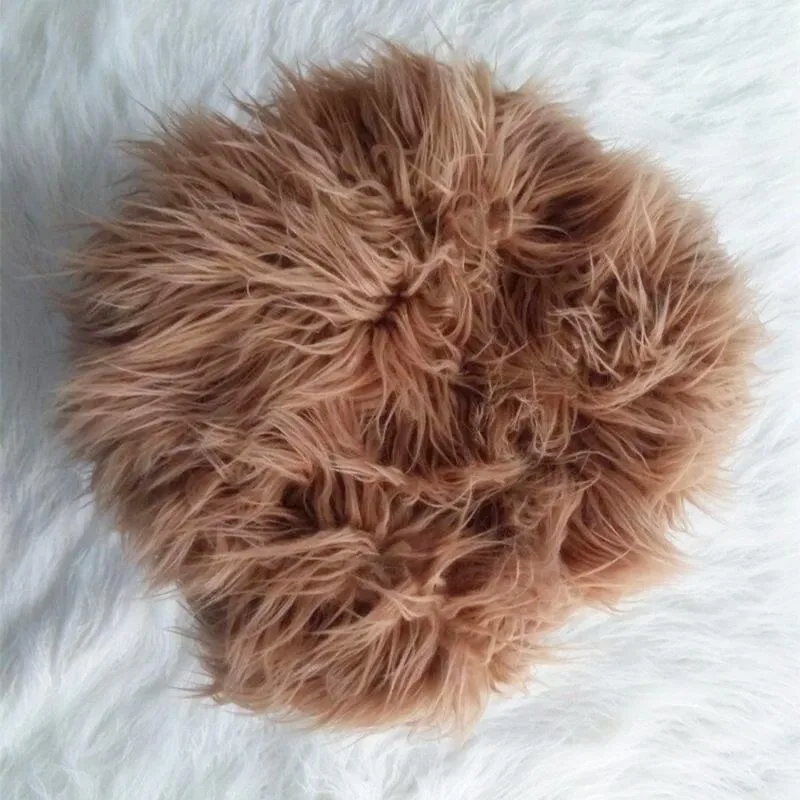 Faux Flokati Fur Newborn baby Photography Prop Rug Baby swaddle blanket backdrop Background | Blanket &amp Swaddling