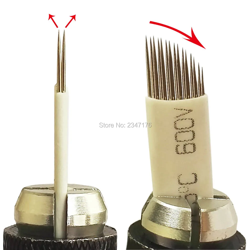 

Tattoo needles #15 Double Row 500pcs Microblading Needles Permanent Makeup machine needles For 3D Embroidery Manual Tattoo Pen