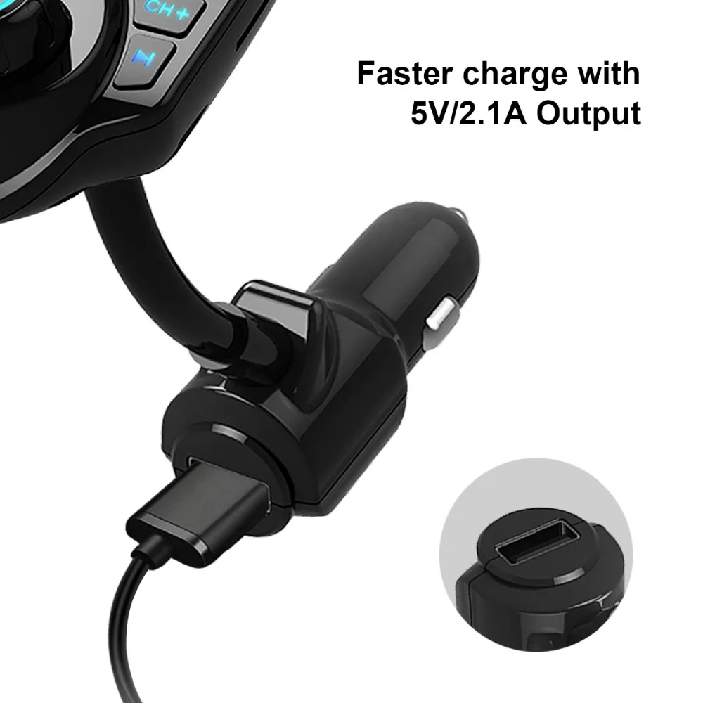 Siparnuo Transmisor FM Bluetooth Автомобильный fm передатчик Aux модулятор Handsfree автомобильный