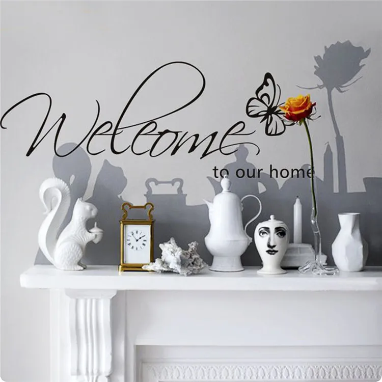 Новинка бабочка добро пожаловать в наш дом виниловые обои ар гостиная котировки