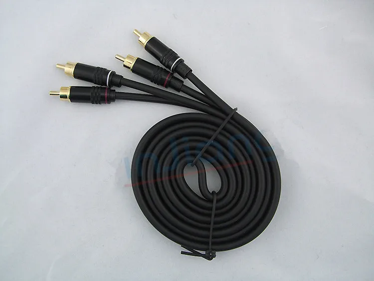 Высококачественная аудиолиния 2RCA на красный и белый lotus двойной кабель усилитель