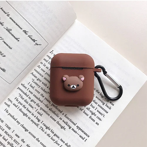 Милый мультяшный силиконовый чехол для Apple аксессуары для airpods для i10 TWS Bluetooth наушники коробка защитный чехол сумка анти-потеря ремень - Цвет: model 6