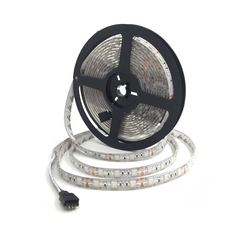 1 комплект 5 метров IP65/IP20 Водонепроницаемая высококлассная SMD5050 60 LED/M RGB DC12V 5A