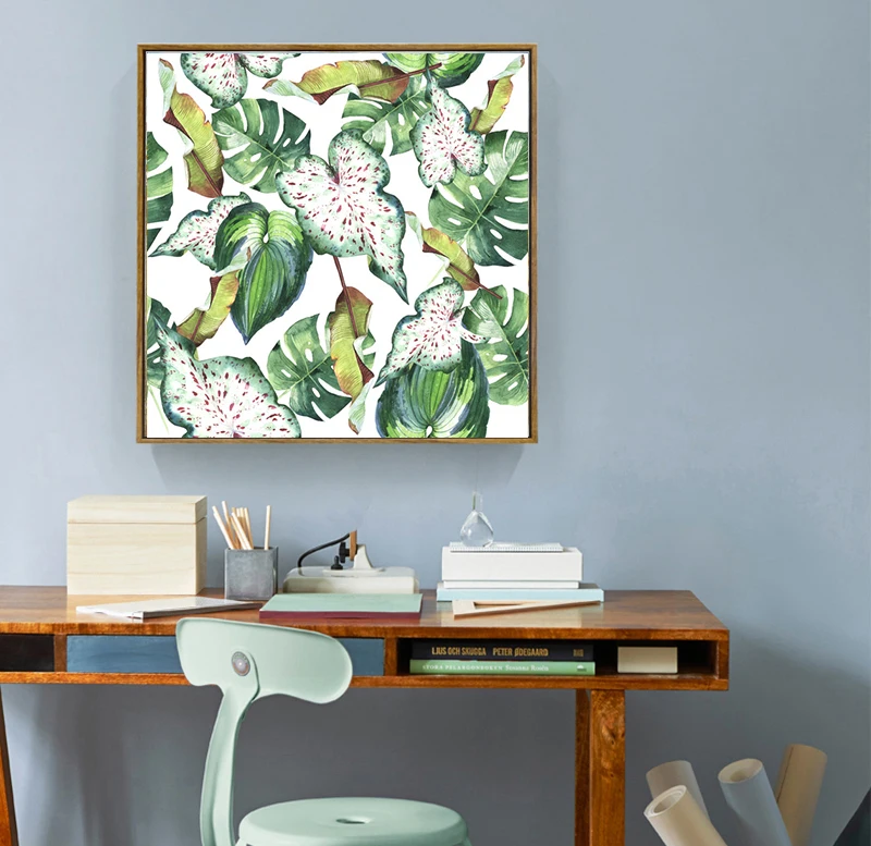 Новый сезон акварельные тропические листья пальмы HD холст печать украшение