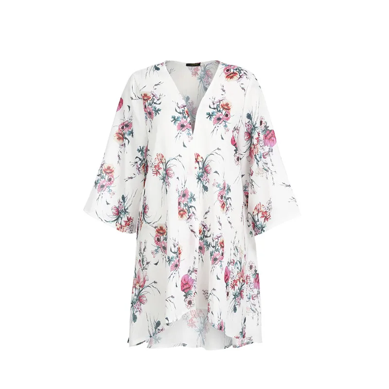 2018 Новое поступление пляжный кафтан купальник накидка принт шифоновое парео