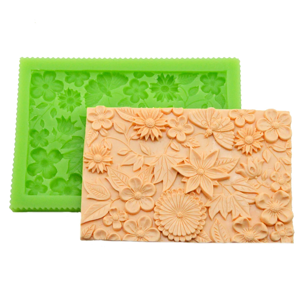 Цветы лист шаблон силиконовая форма для торта с помадкой цветок Шоколад gumpaste