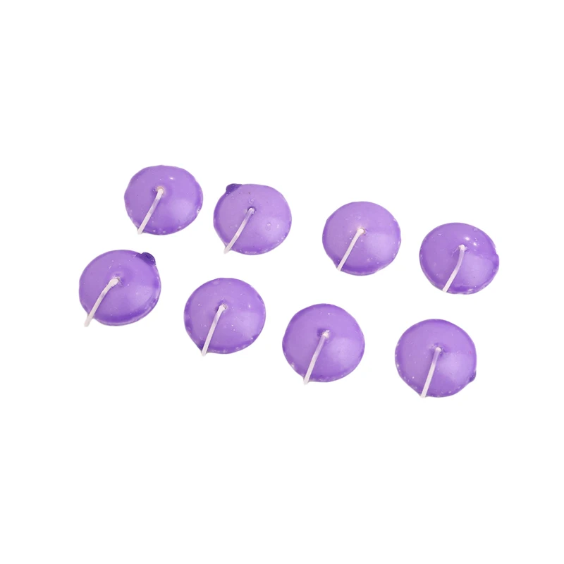 purple Горячие 10 шт маленькие неароматизированные плавающие свечи для свадебной вечеринки, праздника, домашнего декора, свечи, украшение на год, Рождество - Цвет: purple