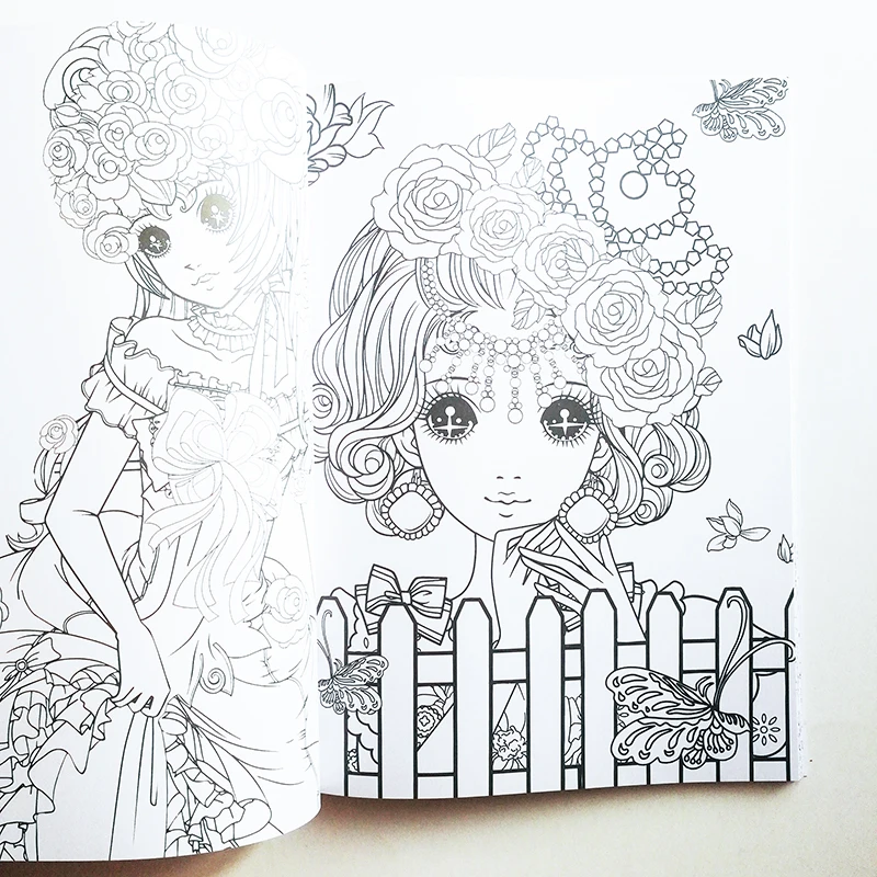 Красивая раскраска принцессы красочный мир (112 страниц) для