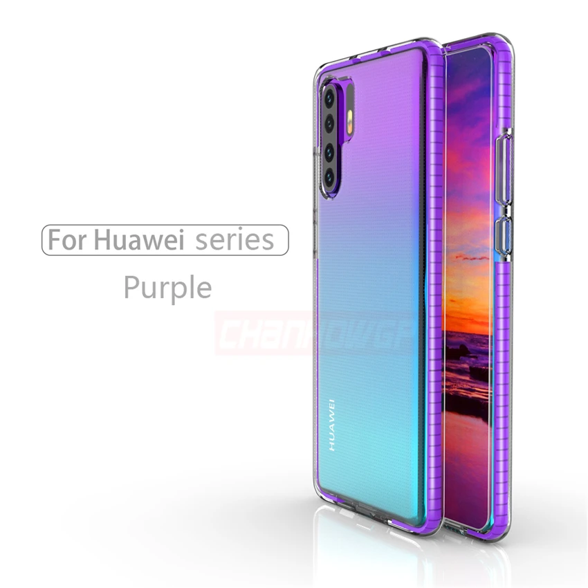 Двухцветный силиконовый чехол для Huawei Y5 Y6 Y7 Y9 P Smart Plus 2019 Honor 10i 8A 8C 7A 7C P30 Pro P20 Mate 10 20