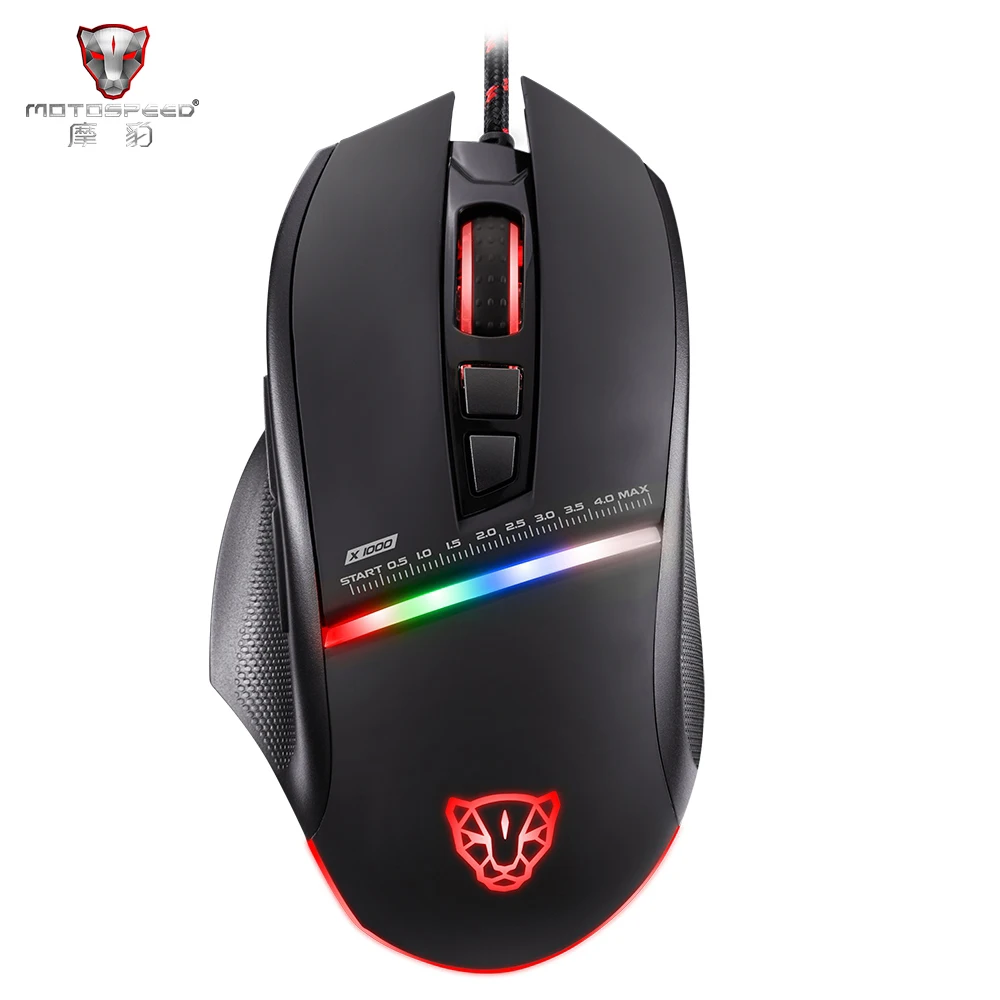 Motospeed V10 4000 точек/дюйм доставка из России Проводная игровая мышь USB со