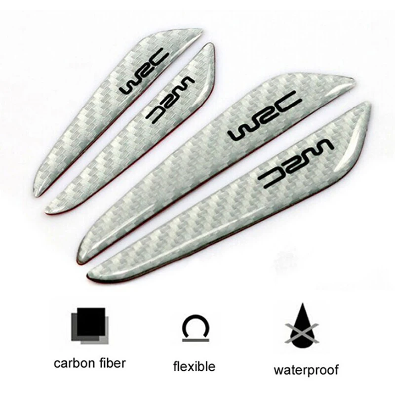 Овере 4 шт. углеродного волокна автомобиля защитные наклейки на двери для