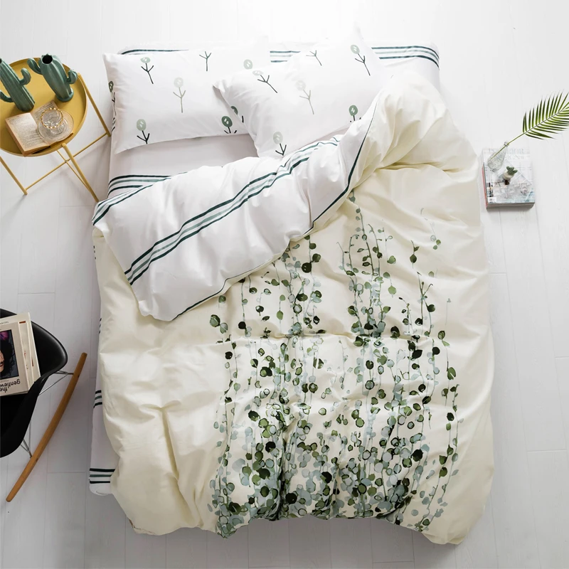 4 шт. Комплект постельного белья с принтом фламинго 100% хлопок|bedding set|designer bedding setsbed