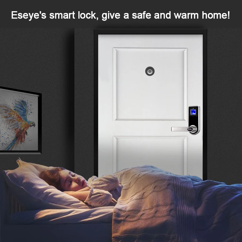 Eseye Biometric Smart Lock Door For Family Hotels Digital Electronic Fingerprint | Безопасность и защита