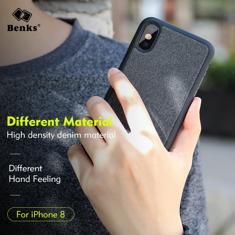 Benks for iPhone 7 8 plus/X PC kickstand frame denim inclusive protective mobile phone hard case full cover shell dirt-resistant |