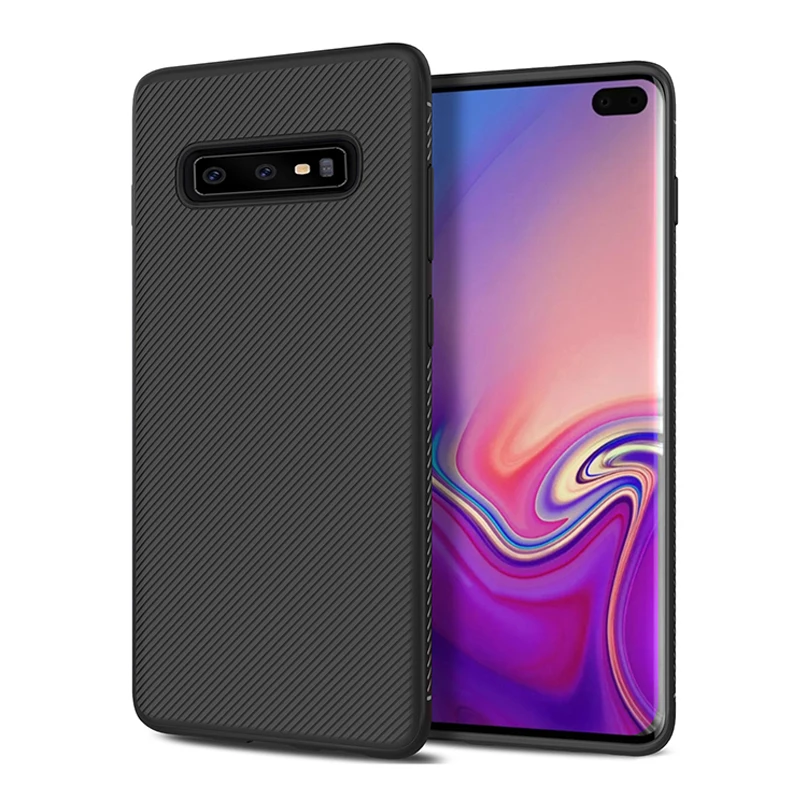 For Samsung Galaxy S10 Plus Case Silicone Carbon Fiber Texture Soft TPU Cover Coque S10e Phone Cases Funda |