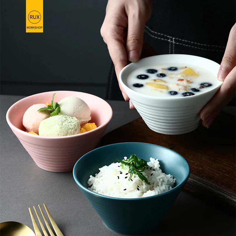 Керамическая миска RUX мастерская в скандинавском стиле столовый десерт