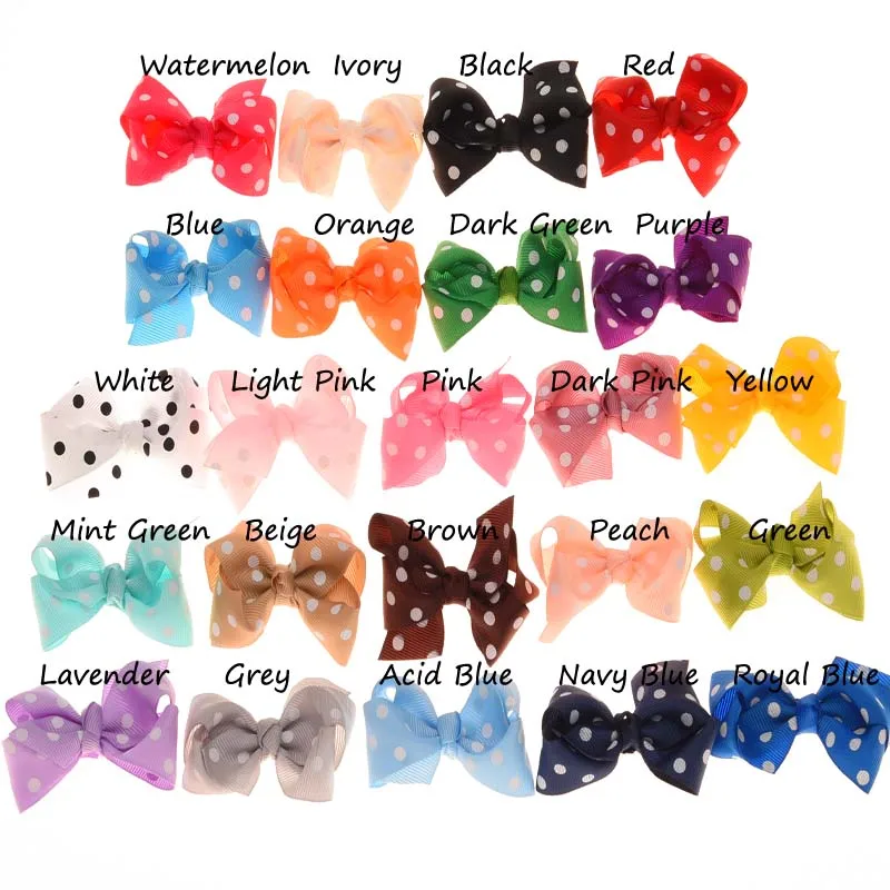 Галстуки-бабочки в горошек из корсажной ленты 24 шт. |