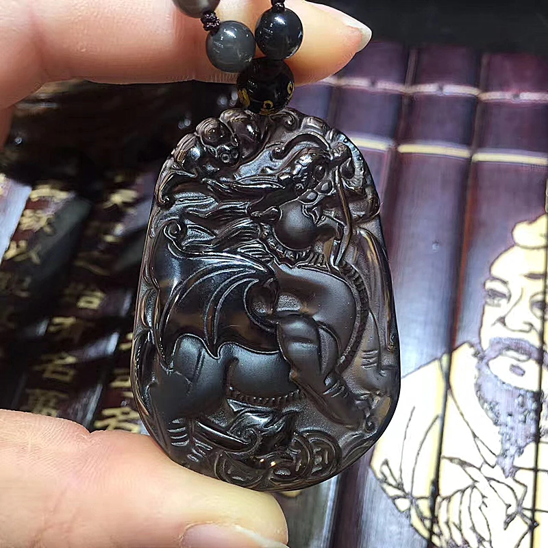 Natural Obsidian Pendant Golden Sword Ice Cream Crystal Frozen Flying Pursuit | Украшения и аксессуары
