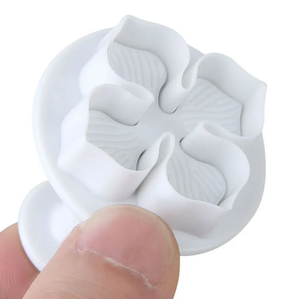 3PCS/Set Plastic Flower Fondant Cake Decorating Tool Sugar Craft Cutter Plunger Baking Cookies Pastry Mold Kitchen | Дом и сад