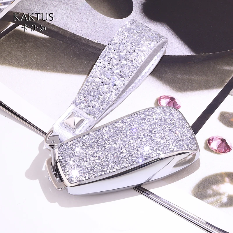 Fashion Luxury Diamond Crystal Shining Car Key Case Cover For Mercedes Benz 2017 EClass W213 2018 S Class Auto KeyShell Keychain |