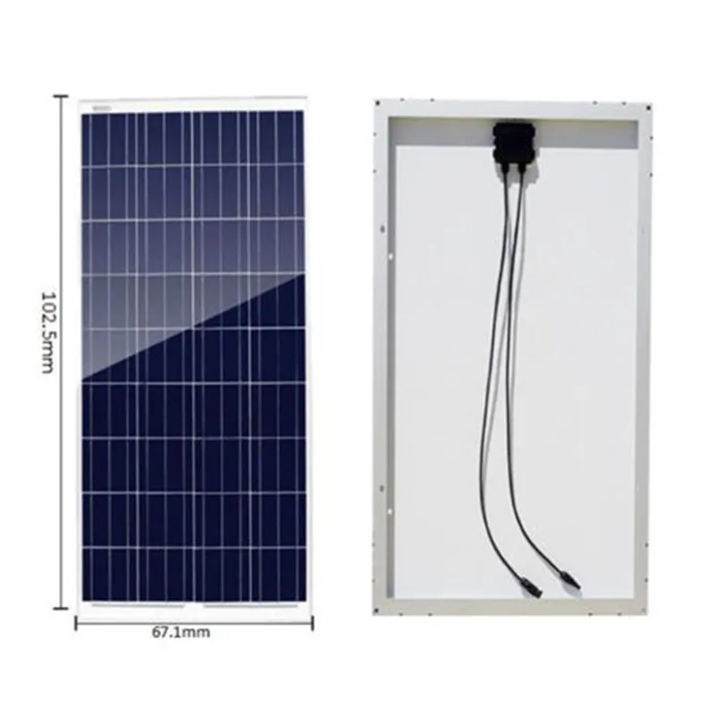 200 Вт 18 в поликристаллическая солнечная панель 2 шт. 100 W 12 V Батарея система Off Grid на