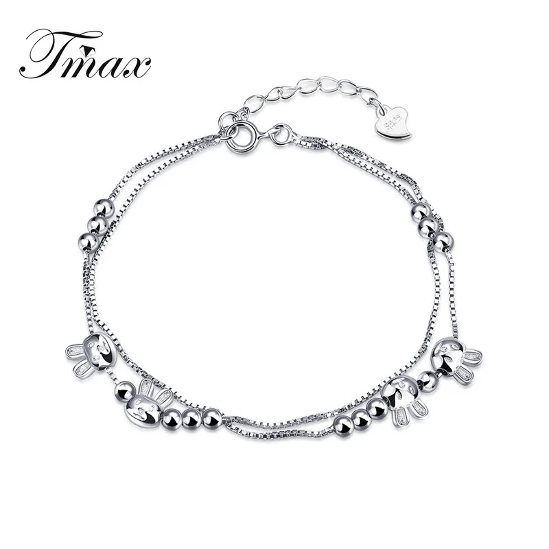 TengMaxi wholesale 925 Sterling Silver Rabbit Bracelet for Party fashion jewelry Bangle Animal Exquisite Women | Украшения и