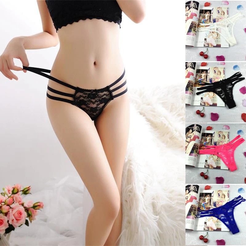 Женские кружевные бандажные стринги прозрачные 2018|briefs for women|lingerie briefsbandage thong |