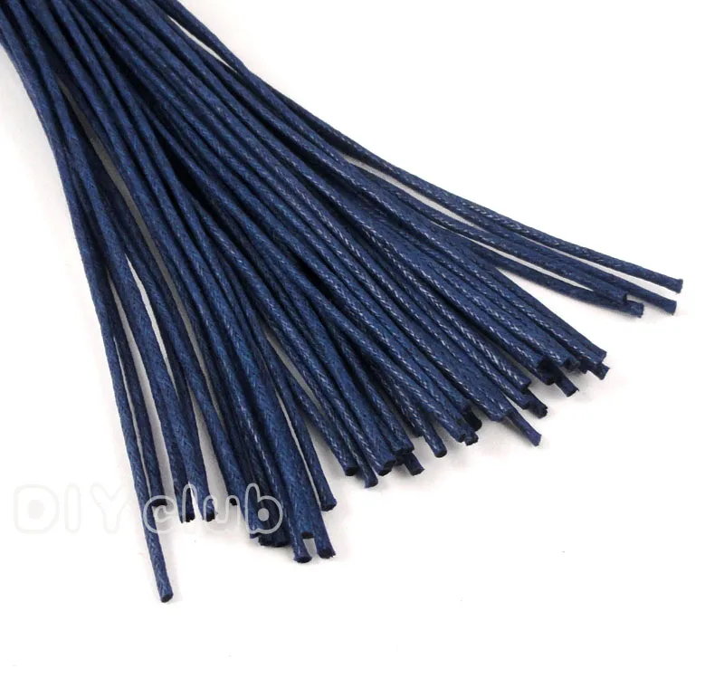 

80m/Lot--Navy Blue Cotton Waxed Cord, Waxed Cord String, Wax Hemp Rope for bracelets, wrap bracelet cord 1.5mm