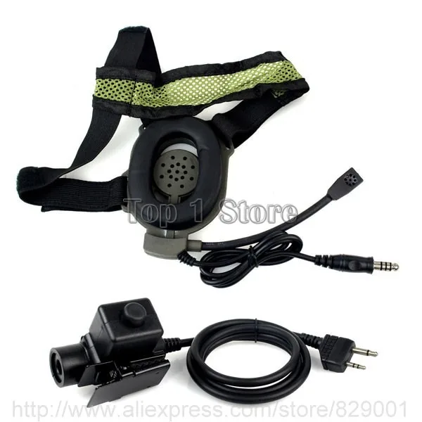 Тактическая гарнитура Bowman Elite II с 2 контактным разъемом U94 PTT для Kenwood Midland