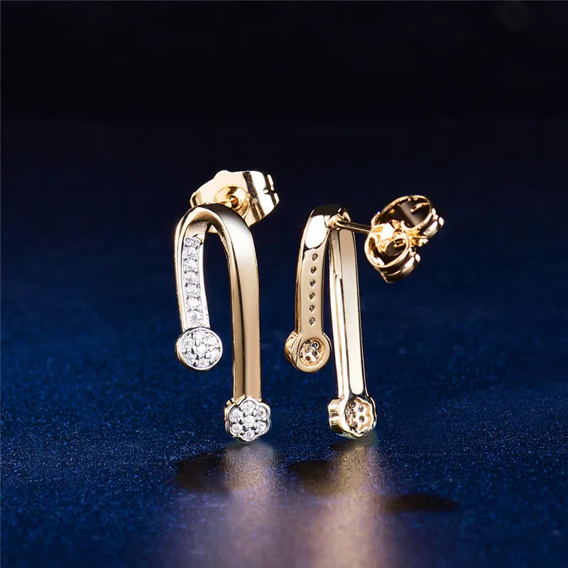 BUDONG 2017 хит трендовые Простые Свадебные Ювелирные наборы золотого цвета для