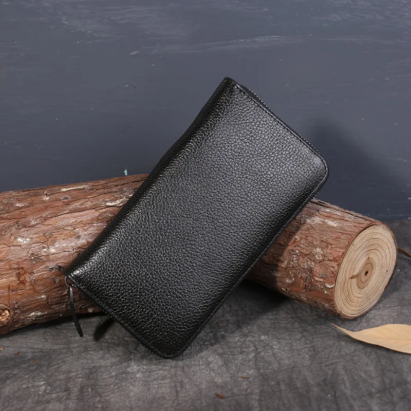 Женские кошельки ручной работы с высокой емкостью двойные длинные Ретро из