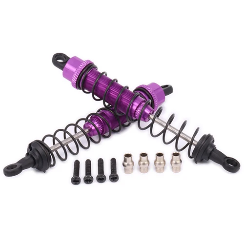 Purple 2 шт. сплав масляные стиль задний амортизатор демпфер для Rc модели автомобиля 1-12 Wltoys 12428 12423 0016 FY03 грузовик монстр - Цвет: Purple