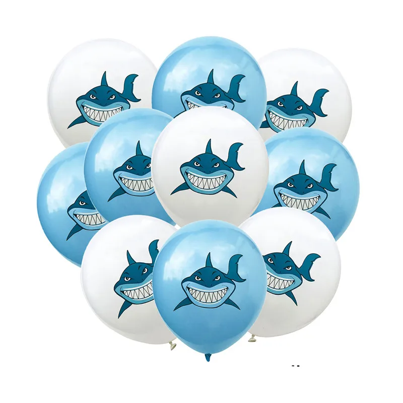 Милые детские Angry Shark латекс шарики мультфильм животных гелиевый воздух