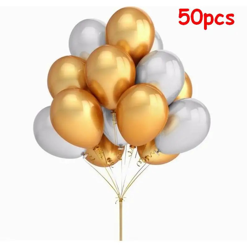 pearl gold silver 59 шт./компл. хром металлический золотистый воздушный шарик в арочный комплект латексных воздушных шаров с Свадебная вечеринка гирлянда шар Baby Shower поставки фон Настенный декор - Цвет: pearl gold silver