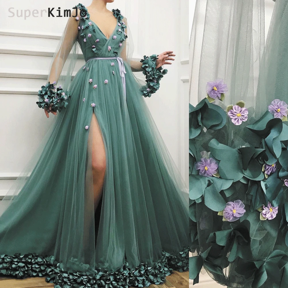 Платье для выпускного SuperKimJo с расклешенными рукавами 2020 женское вечернее платье