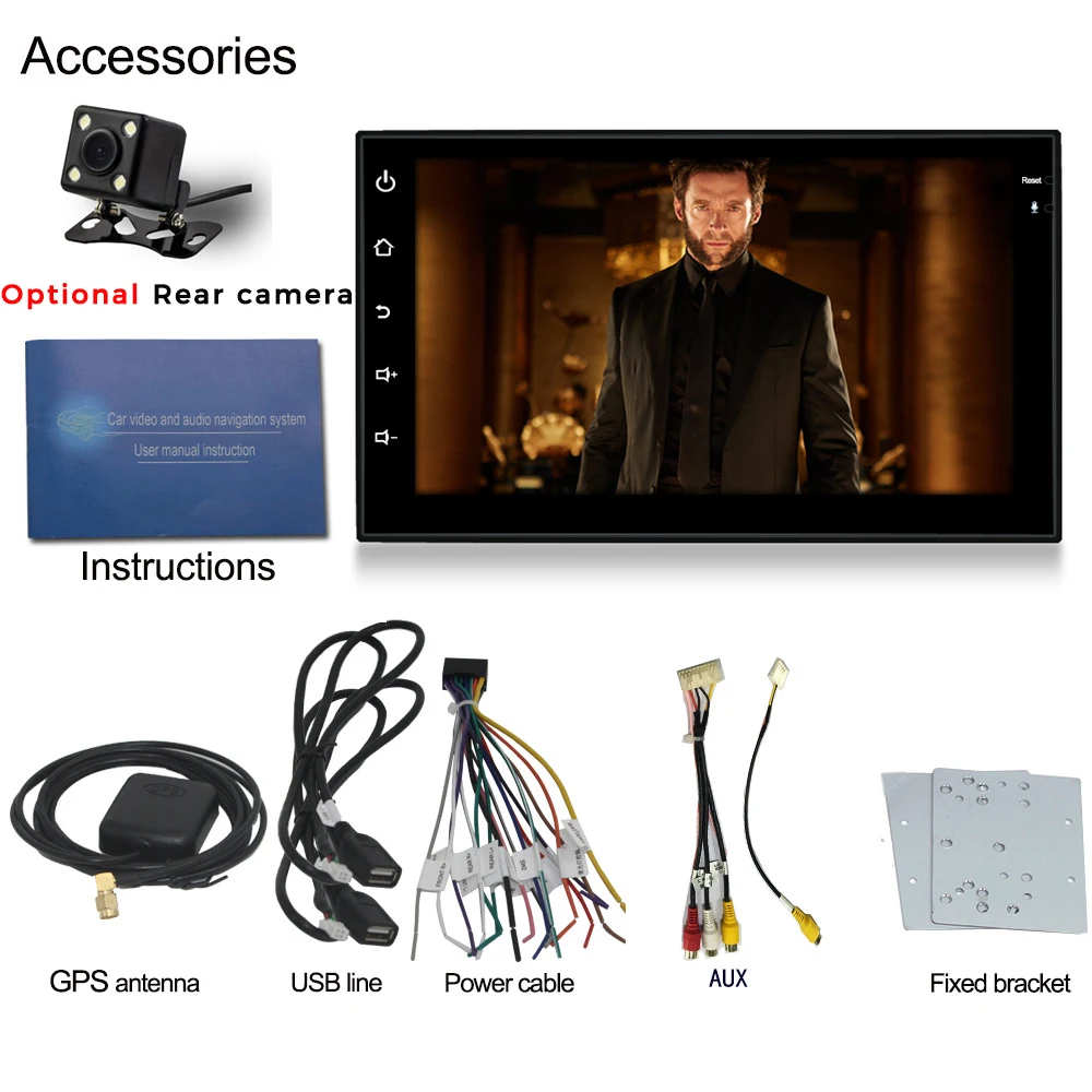2 Din автомагнитола 7 дюймов Dvd Automotivo Android плеер навигация камера заднего вида gps