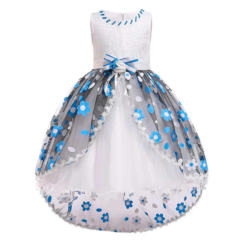 Винтажное платье принцессы для девочек фотосессии бальное с высоким низким