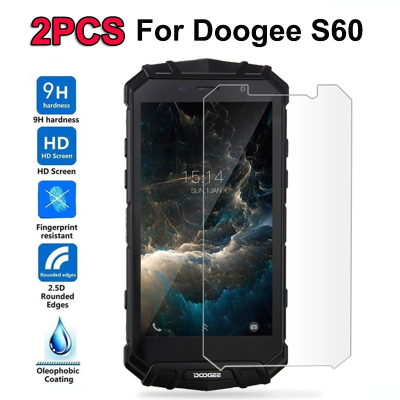 2 шт. 9H Защита от царапин 2.5D стеклянная пленка Для DOOGEE S60 S 60 закаленное стекло