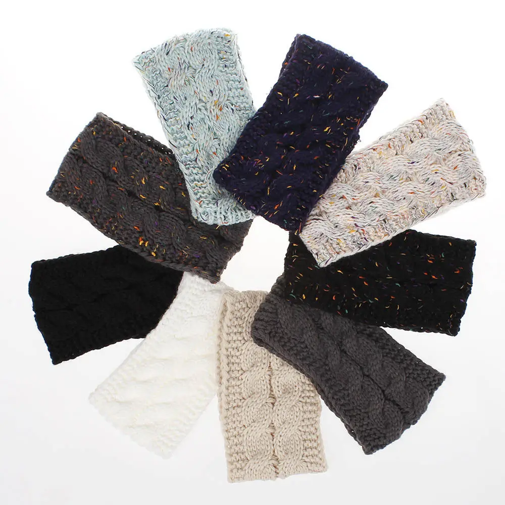 Вязаный ободок для волос "Crochet Head Wrap Knit Headband Braided Band Ear Warmer Knitted for Women Girls Earwarmer Pattern WH301D on".