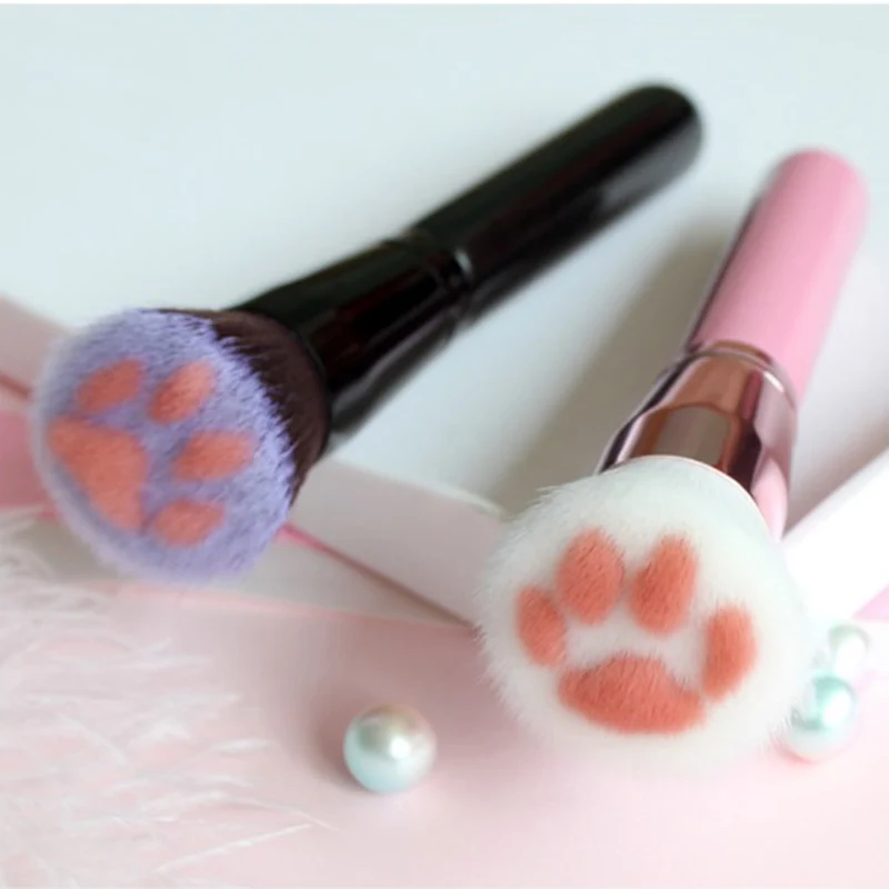 Cat Claw Paw Makeup Brush Cute Foundation Brush Long Lasting Concealer Blush Birch Handle Beauty Tool makeup brushes