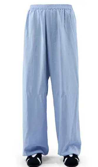 Брюки для занятий боевыми искусствами унисекс льняные шаровары wudang tai chi