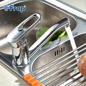 free shipping frap single handle kitchen faucet 360 rotating chrome finished f4504 f4503 f4556 f4563 free global shipping