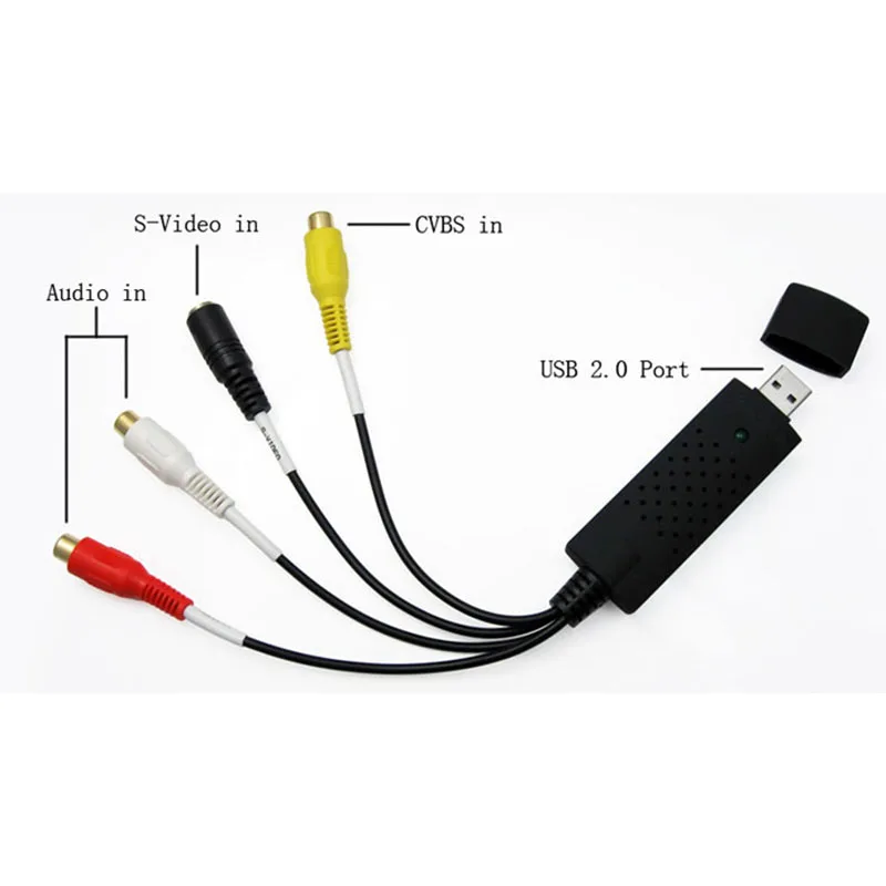 Новый USB 2.0 DC60 ТВ DVD VHS Видео Захват Адаптер видео AV Аудио Карты Захвата S244|easycap usb
