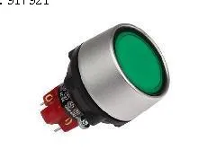 

[ZOB] Taiwan Progressive Alliance button switch D16LMV2-3AB metal ring Green plastic locking ring without a lock --3pcs/lot
